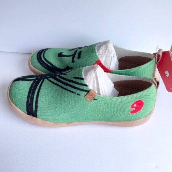 UIN Size 10 Slip On Shoes Knitted Upper Loafers You can do it - Picture 4 of 9